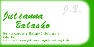 julianna balasko business card